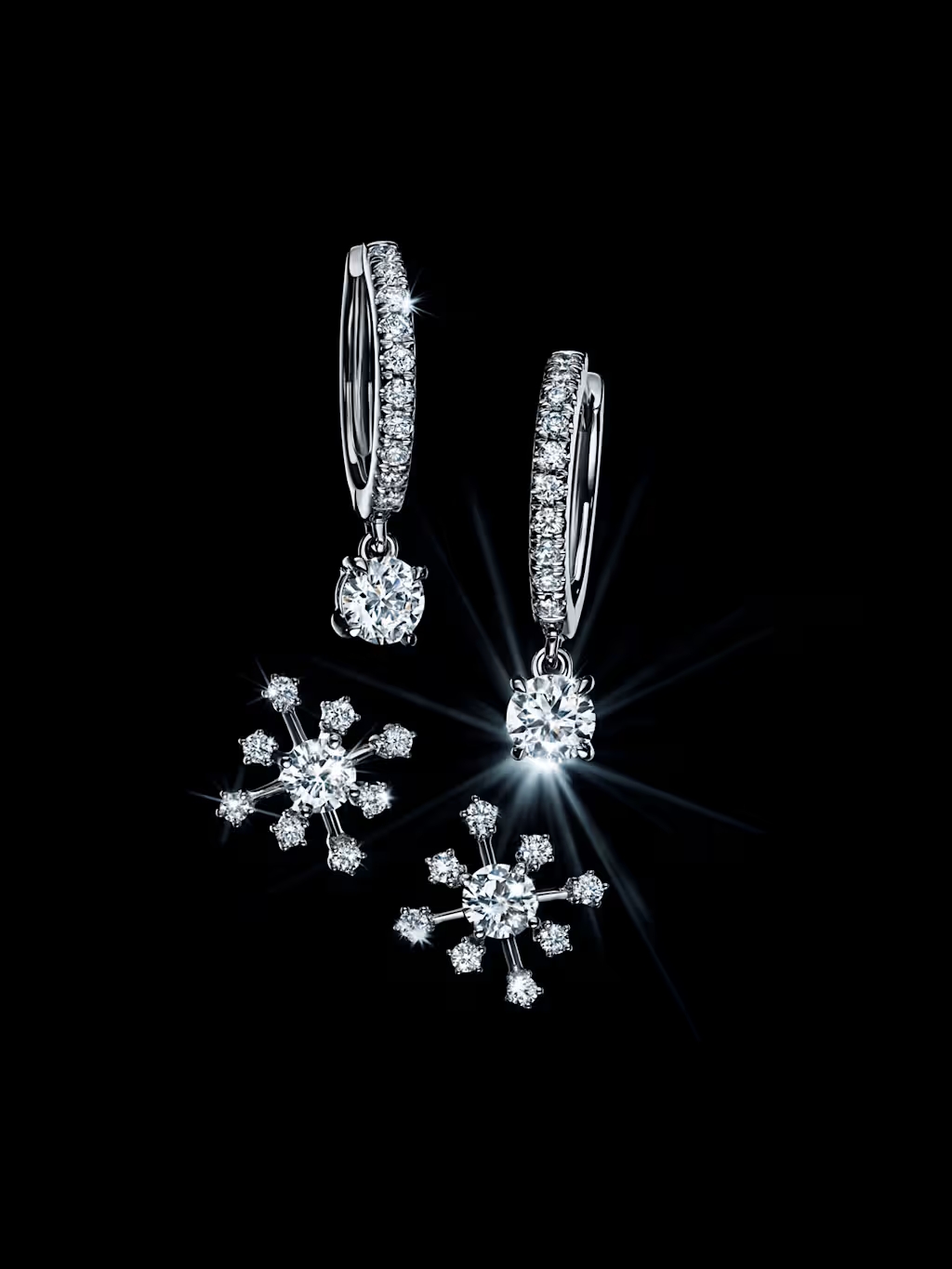 Swarovski laboratuvarda oluşturulan elmas küpe